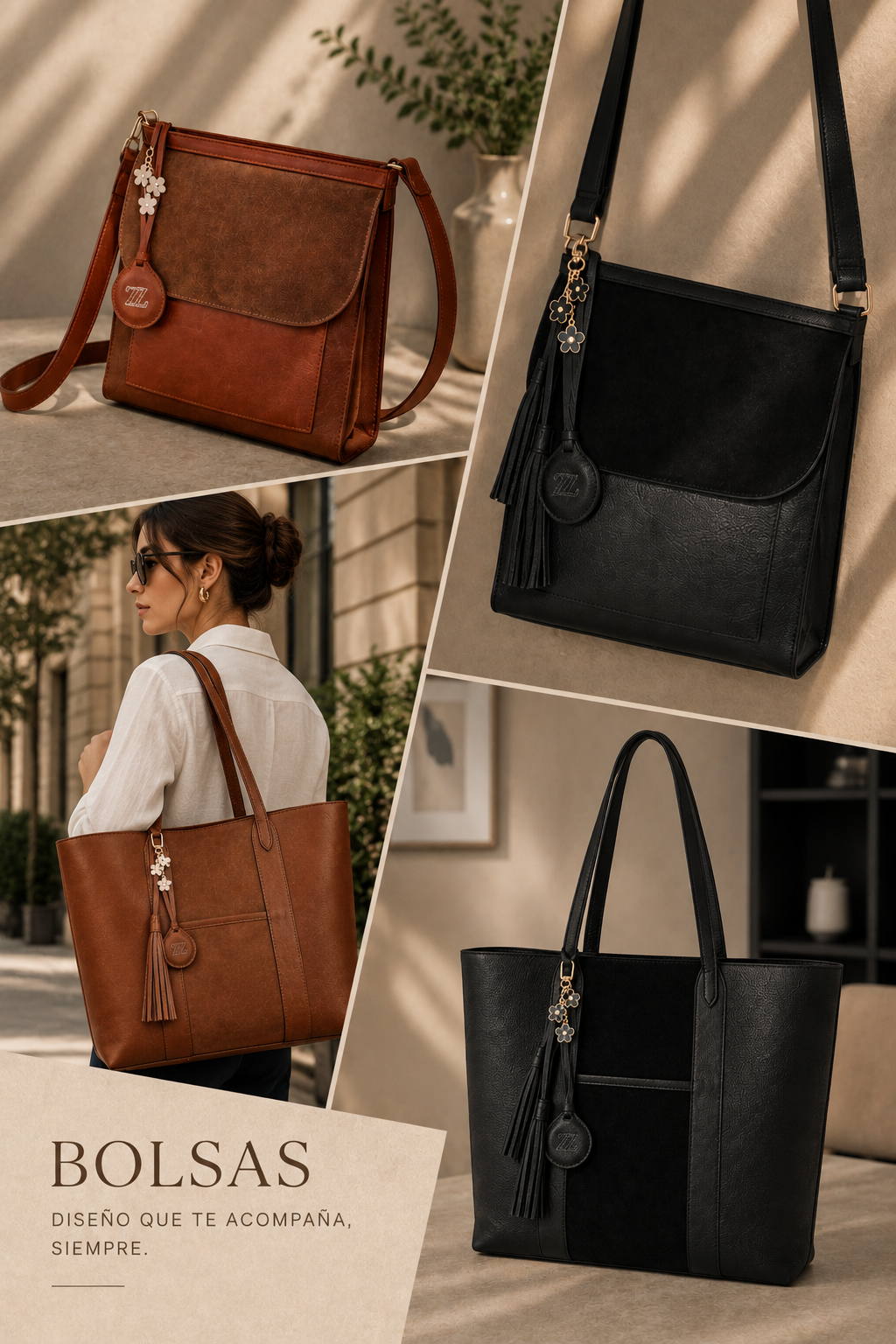 Bolsas de piel AMZZUL hechas en México