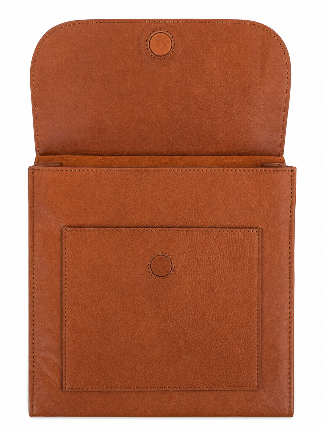 Interior de bolsa bandolera de piel miel AMZZUL