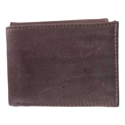Cartera de piel café para caballero AMZZUL vista exterior