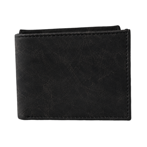 Cartera de piel negra para caballero AMZZUL vista exterior
