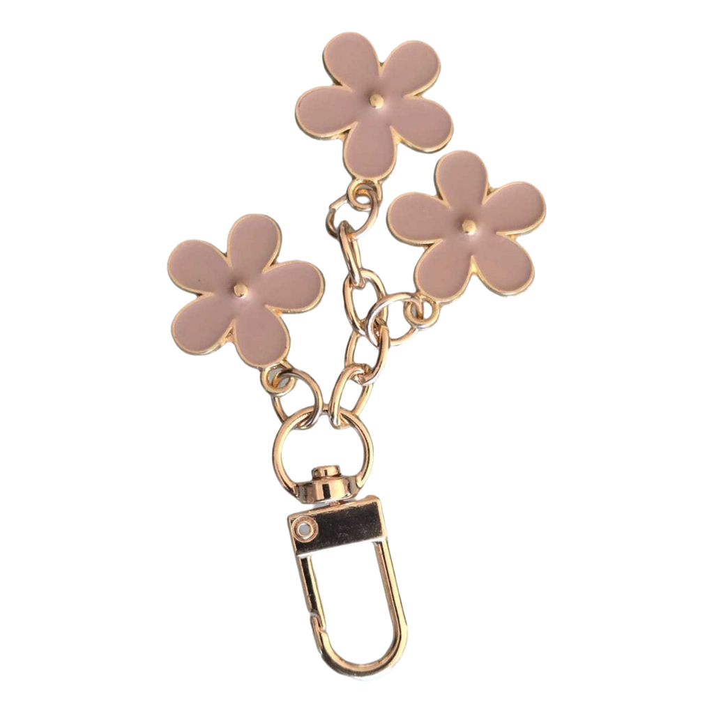 Charm decorativo de flores de bolsa tote de piel miel AMZZUL