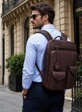 Mochila de Piel Café