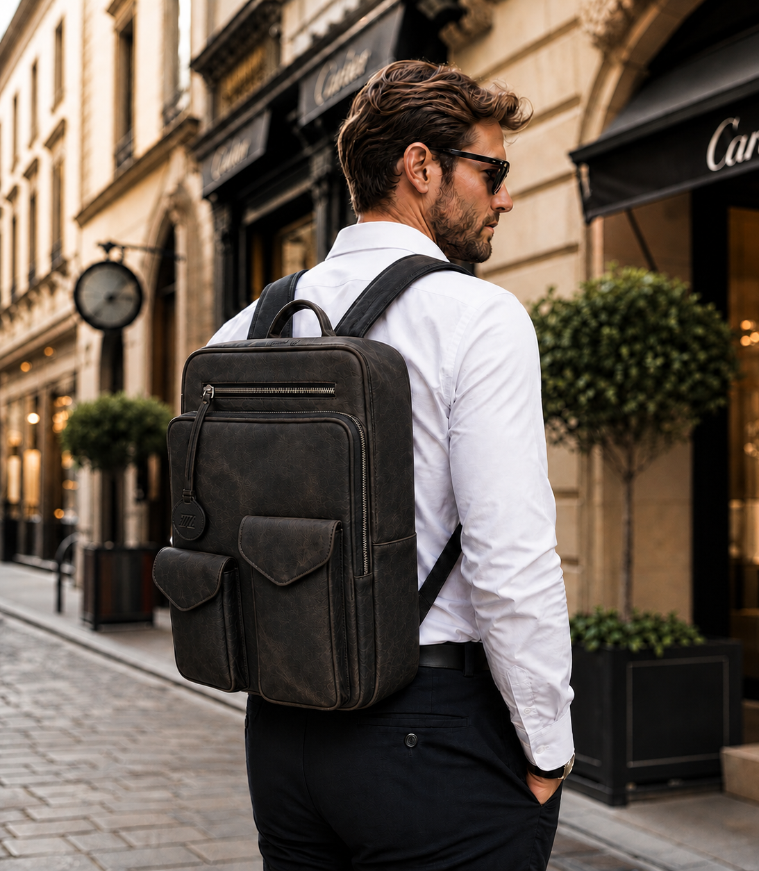 Mochila de Piel Negra