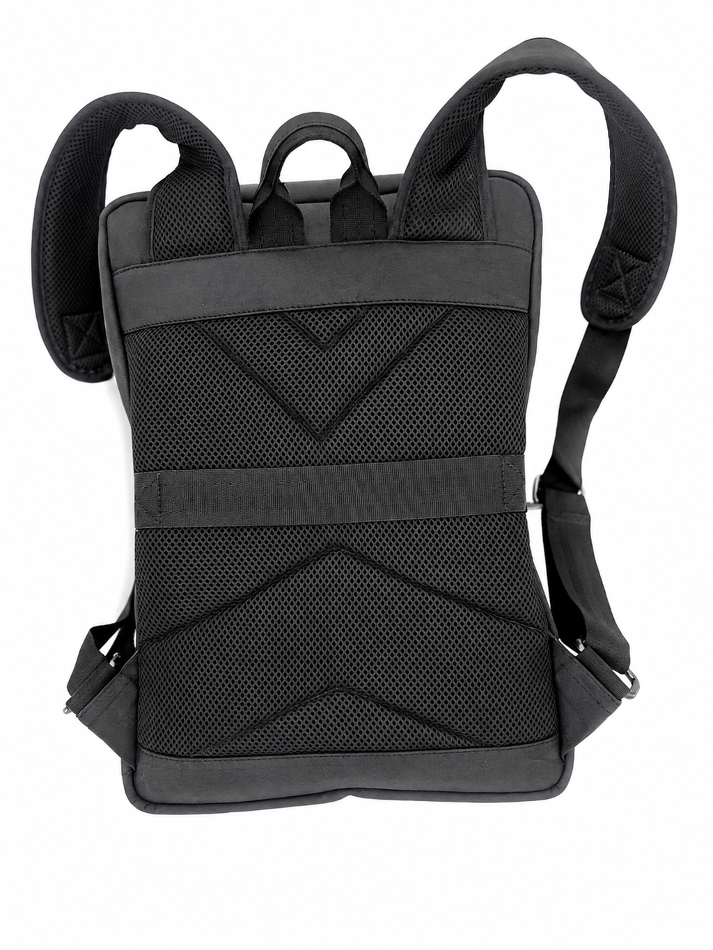 Mochila de piel negra AMZZUL vista posterior