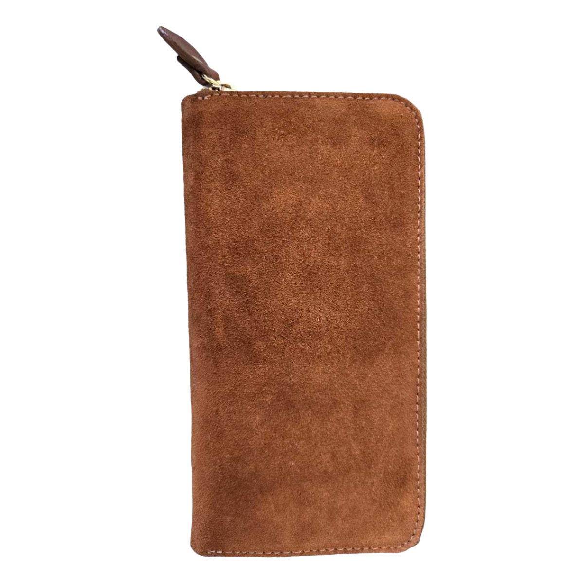 Cartera de piel miel para dama AMZZUL vista exterior